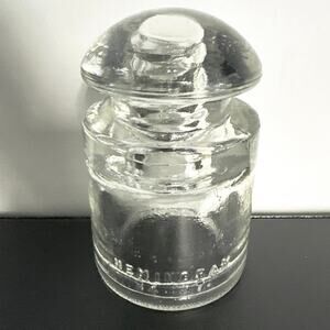 Antique Hemingray Clear Glass Insulator C.S.C. (Carrier Current) 34-47